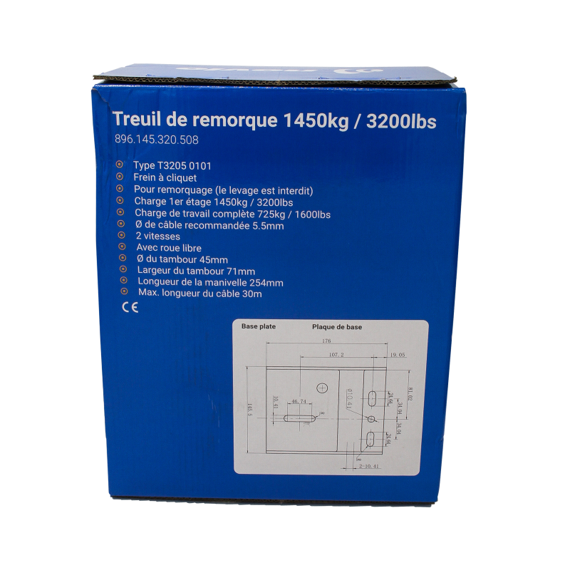 Treuil 1450/725kg T3205 (photo)