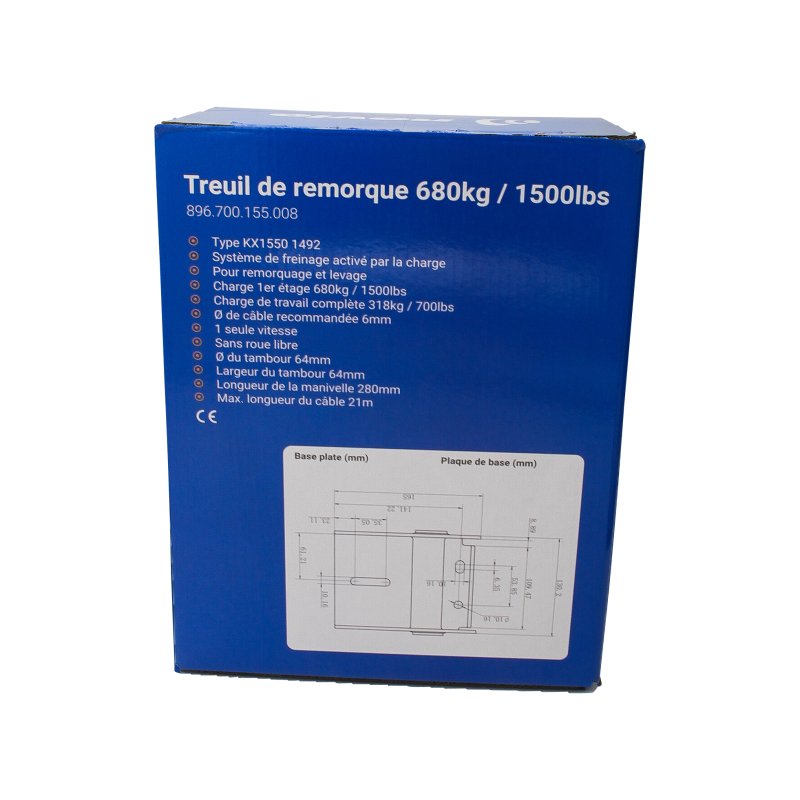 Treuil KX1550 680/320kg (photo)