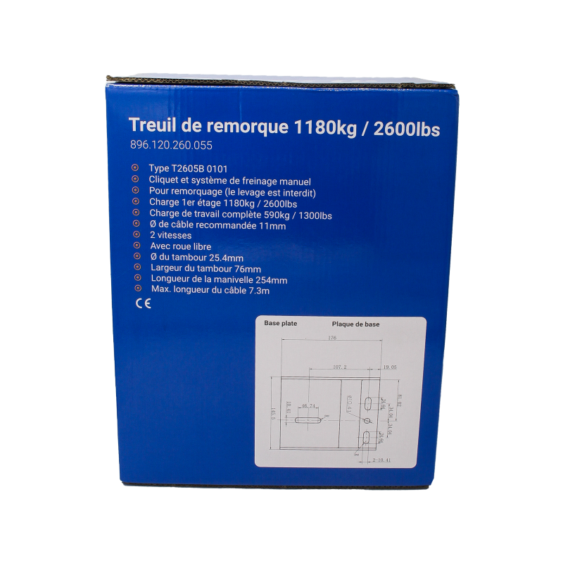 Treuil T2605B 1180/590kg (photo)
