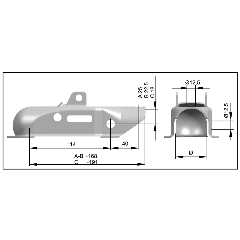 têtes d'attelage KK14-B Ø45mm (photo)
