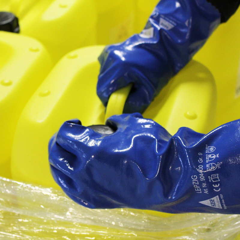 gants résistants aux produits chimiques katoen met robuuste nitril coating taille 10 (photo)