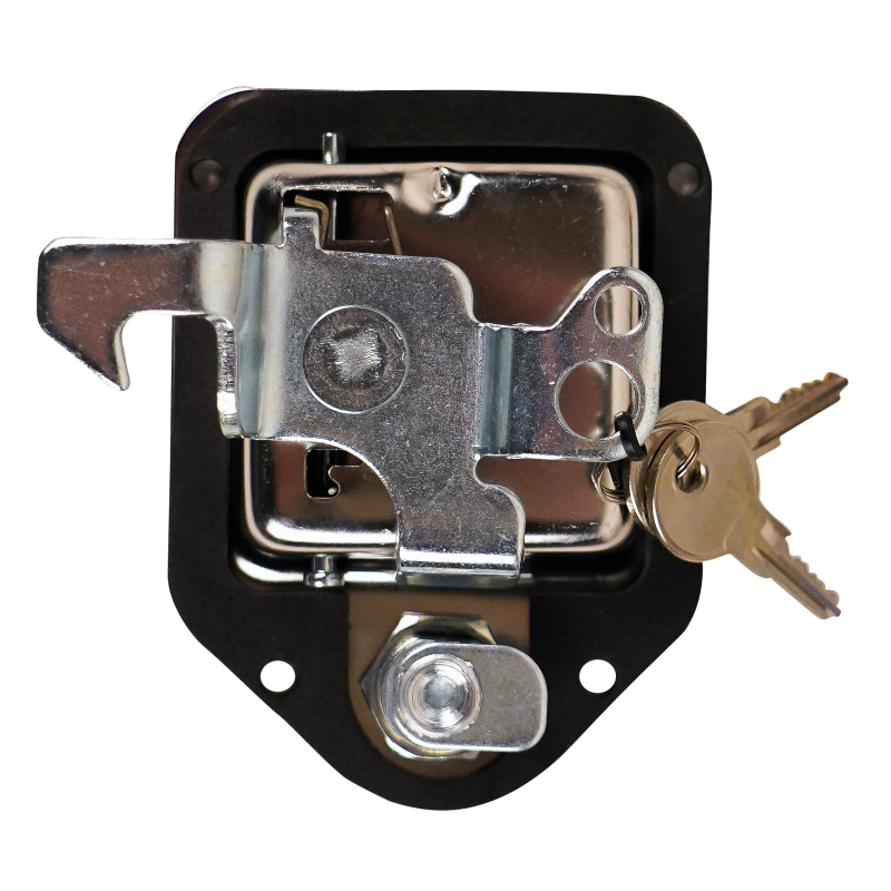 serrure de coffre inox 110x83mm (photo)