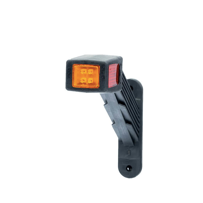feu d'encombrement rouge/blanc/orange gauche câble 300mm 12/24vV (photo)