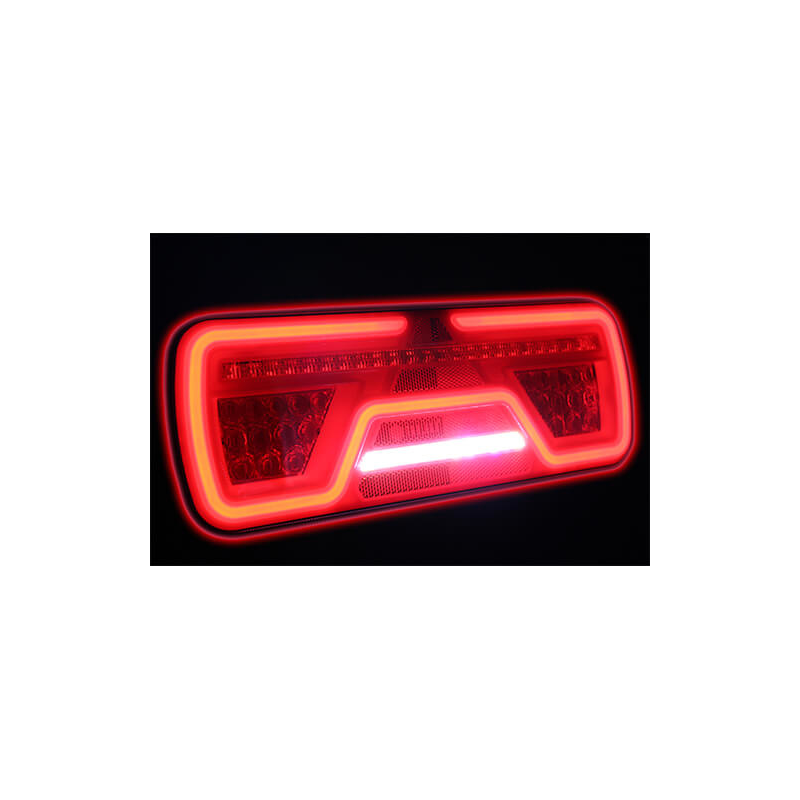 feu arrière LED 2000 mm de câble droit droit 12/24V Lavaflow (photo)