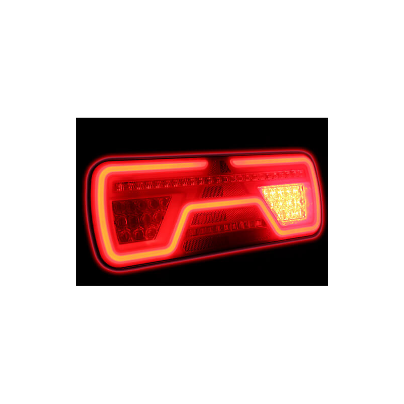 feu arrière LED baïonnette à 8 pôles droit droit 12/24V Lavaflow (photo)