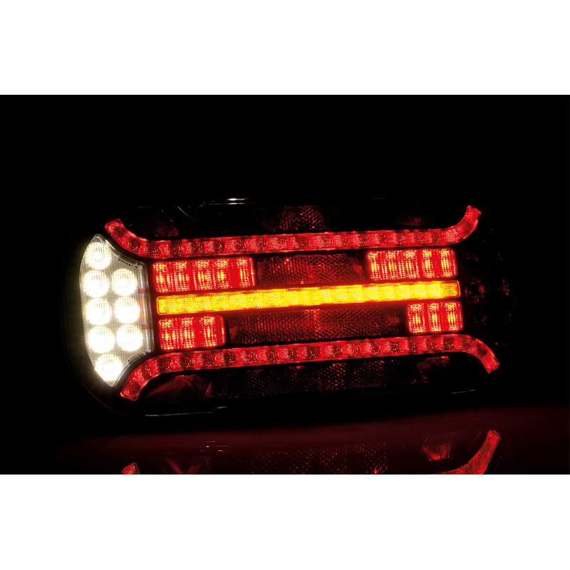 feu arrière LED câble droit droit 12/24V (photo)