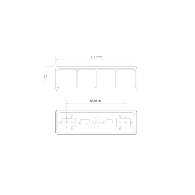 feu arrière LED câble universel 12/24V (photo)