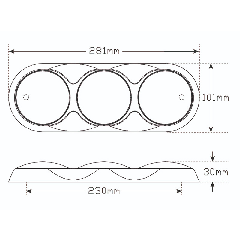 feu arrière LED câble universel 12/24V (photo)