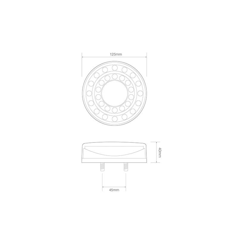 feu arrière LED câble universel 12/24V (photo)