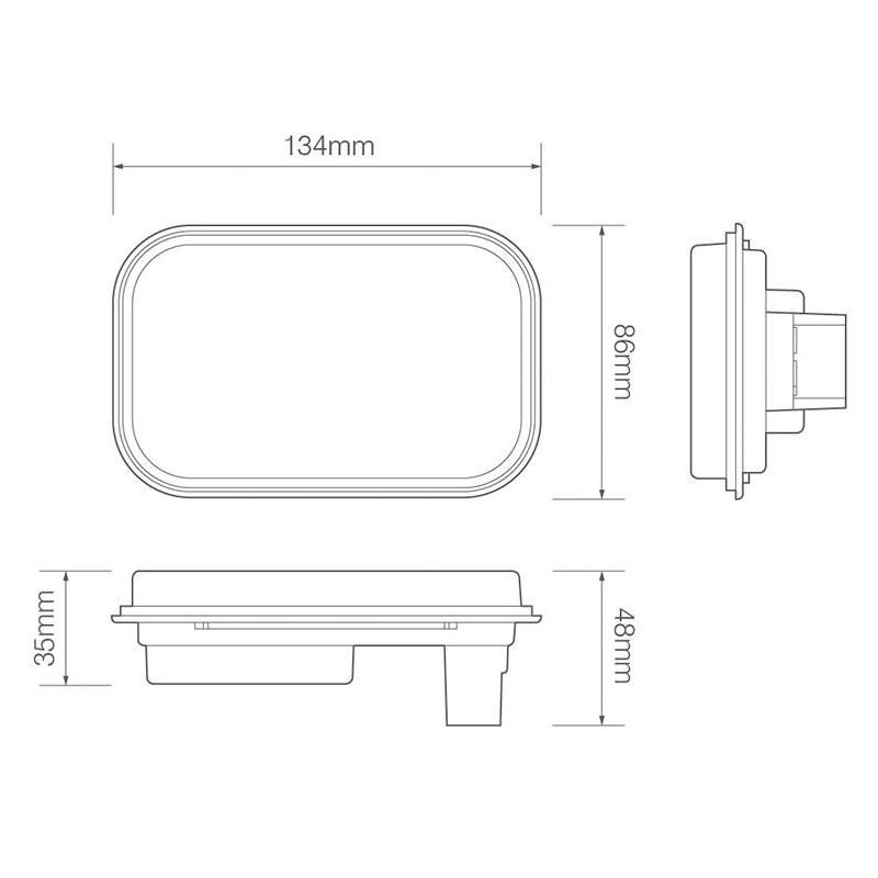feu arrière LED Connecteur à 3 broches Connecteur à 3 broches universel universel 12/24V (photo)