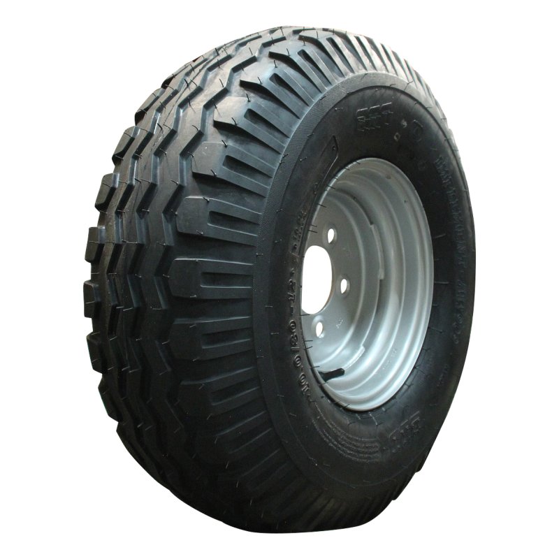 pneu + roue 10.0/80-12 IMP 7.00x12 ET0 94/140/5 métal AW-909 gris argent