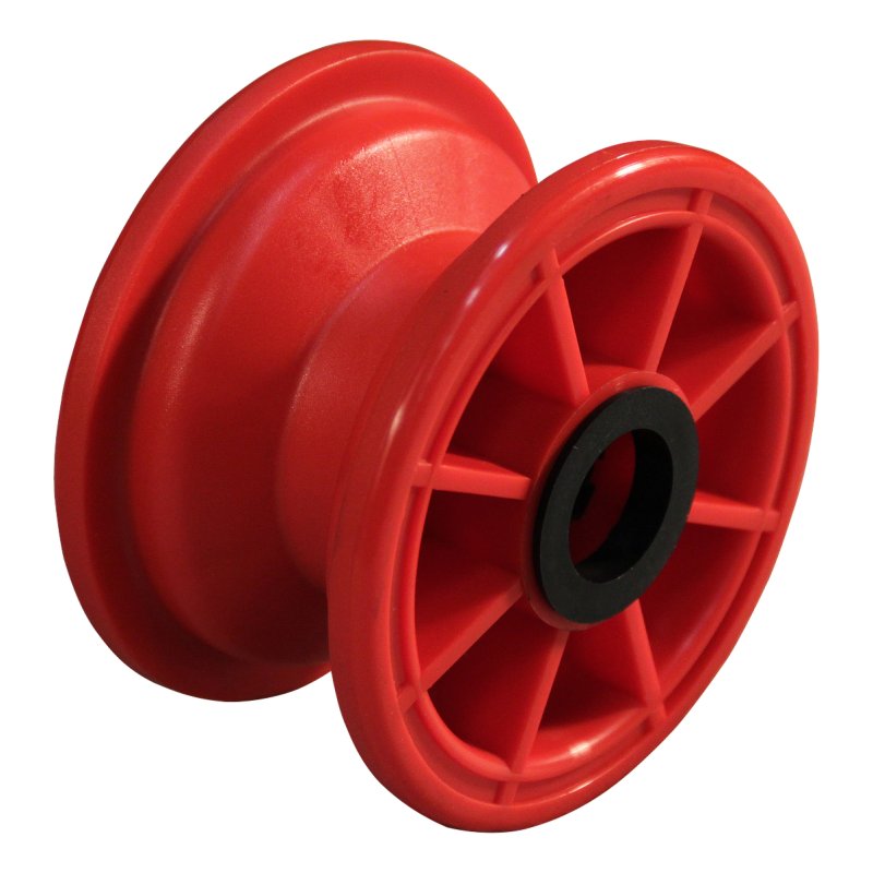 roue 2.10x4 ET0 roulement à rouleaux Ø25 NL75mm plastique Rouge
