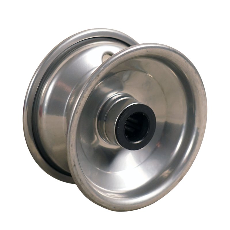 roue 2.10x4 ET0 roulement à rouleaux Ø20 NL50mm métal gris argent