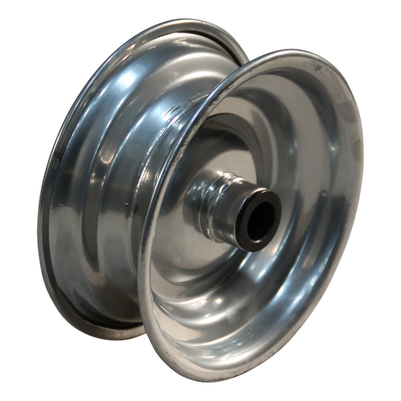 roue 2.50Ax6 ET0 roulement à rouleaux Ø25 NL75mm métal gris argent