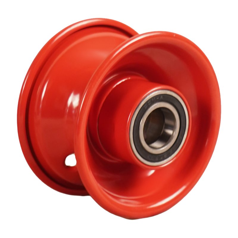 roue 2.50Ax8 ET0 roulement à billes Ø25 métal Rouge
