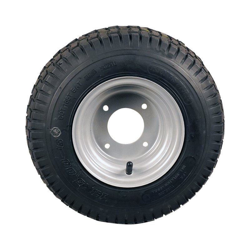 pneu + roue 13x5.00-6 4.50Ax6H2 ET0 60/90/4 métal V-3502 gris argent