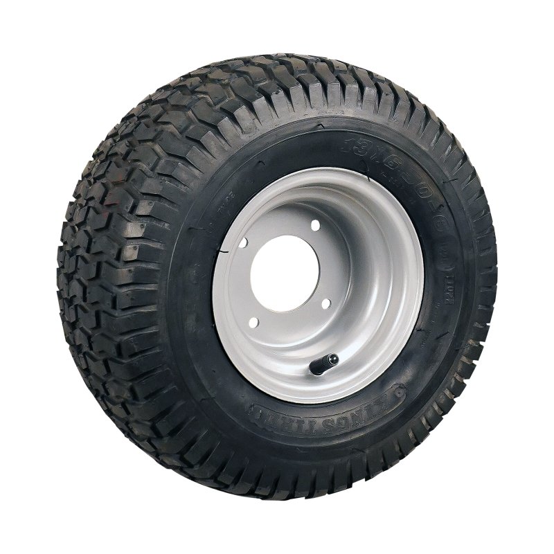 pneu + roue 13x6.50-6 4.50Ax6H2 ET0 60/90/4 métal V-3502 gris argent