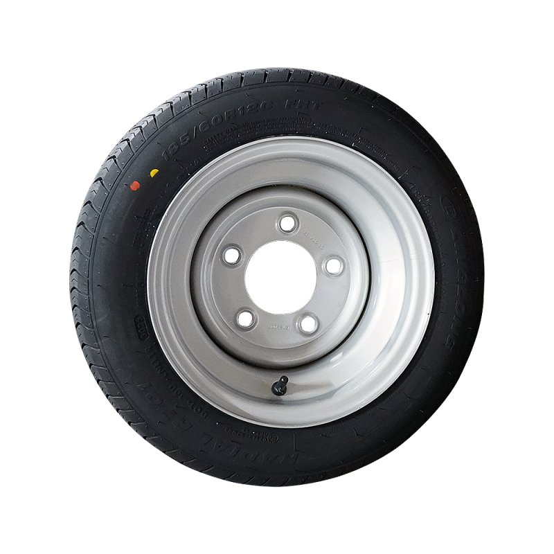 pneu + roue 185/60 R12C 7.00x12 ET0 94/140/5 métal R701 M+S gris argent