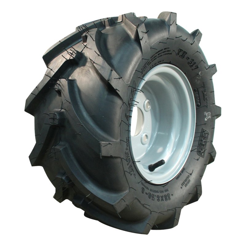 pneu + roue 18x8.5-8 7.00Bx8H2 ET-2 60/100/4 métal TR-317 gris argent
