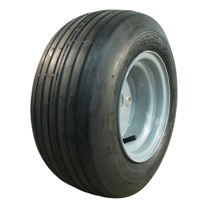 pneu + roue 18x8.50-8 7.00Bx8H2 ET-2 60/100/4 métal V-3503 gris argent