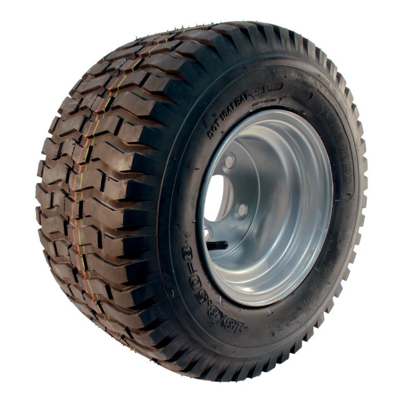 pneu + roue 18x9.50-8 (240/55-8) 7.00Bx8H2 ET-2 60/100/4 métal Multi Trac c/s gris argent