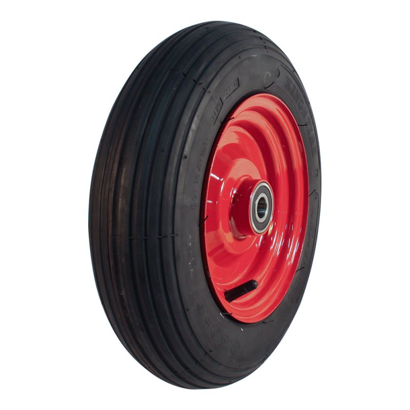 pneu + roue 3.50-8 2.50Ax8 ET0 NL75mm métal V-5501 Rouge