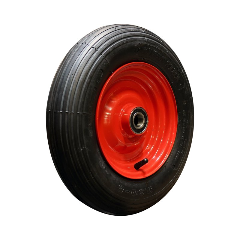 pneu + roue 3.50-8 2.50Ax8 ET0 NL75mm métal V-5501 Rouge
