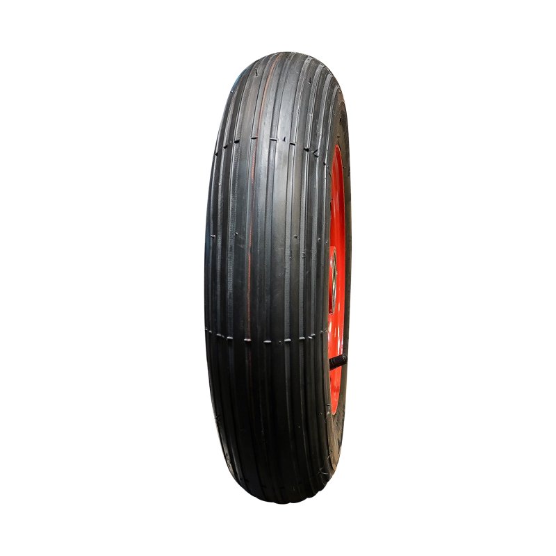pneu + roue 3.50-8 2.50Ax8 ET0 NL75mm métal V-5501 Rouge