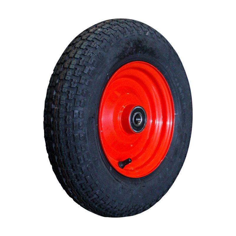 pneu + roue 3.50-8 2.50Ax8 ET0 NL75mm métal V-9128 Rouge