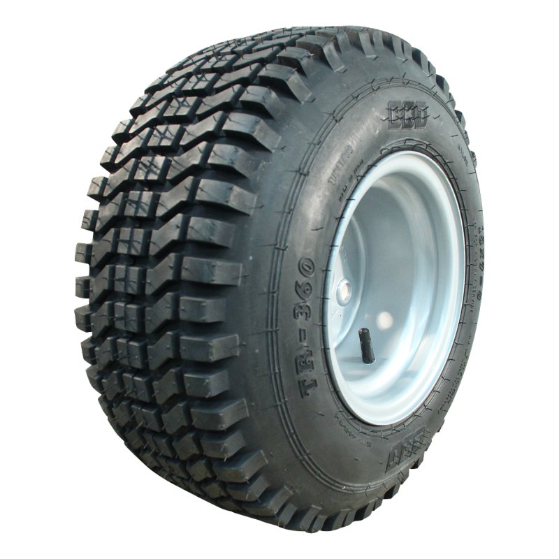 pneu + roue 18x7-8 4.33R-8 ET0 60/100/4 métal PL-801 gris argent 18x7.00-8 (190-8)