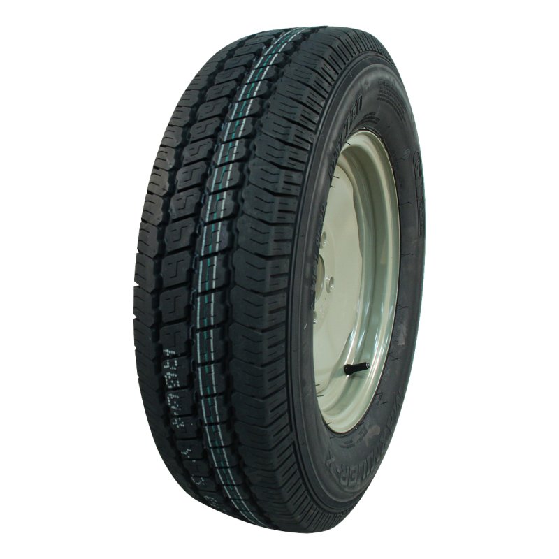 pneu + roue 175 R14C 5Jx14H2 ET0 60/100/4 métal Maxmiler X gris argent
