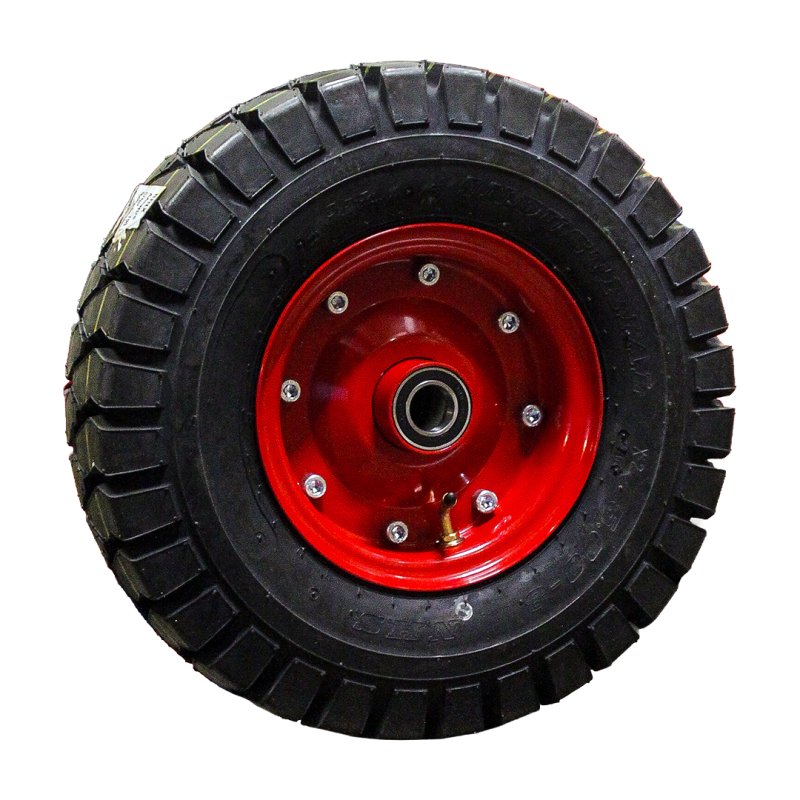 pneu + roue 5.00-8 3.00D-8 ET0 NL100mm métal HF-281 Rouge