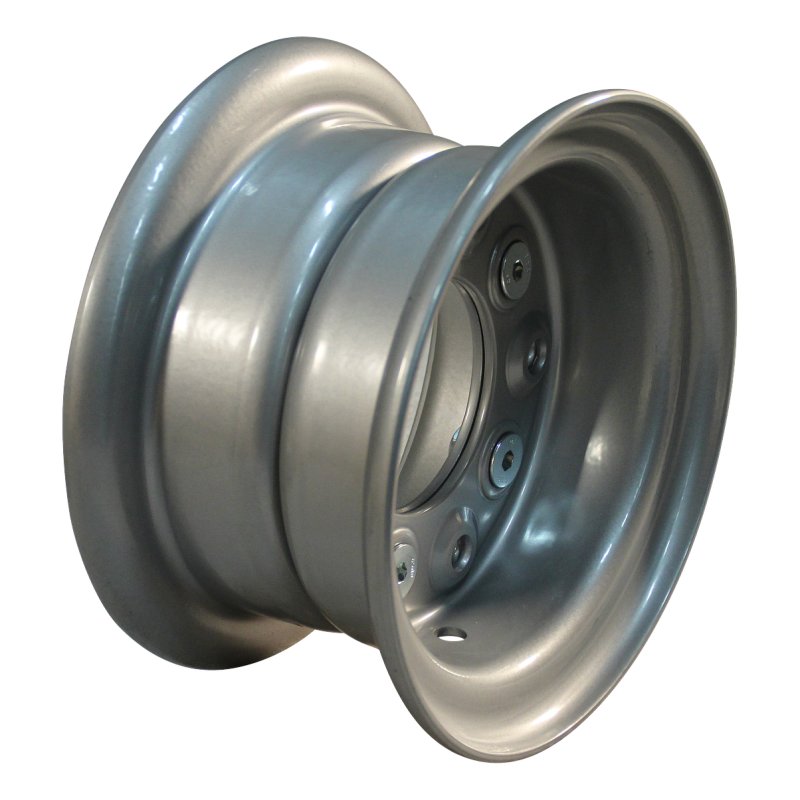 pneu + roue 18x7-8 4.33R-8 ET0 94/140/5 métal PL-801 gris argent