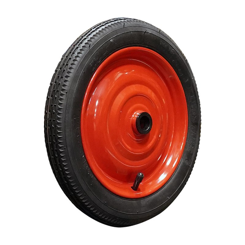 pneu + roue 12 1/2 x 2 1/4 (2.25-8) 1.25x8 (12 1/5x 12 1/4) ET0 Ø30 métal V-6511 Rouge