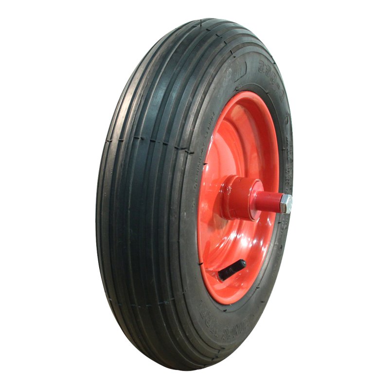 pneu + roue 3.50-8 2.50Ax8 ET0 NL96mm métal V-5501 Rouge 150mm