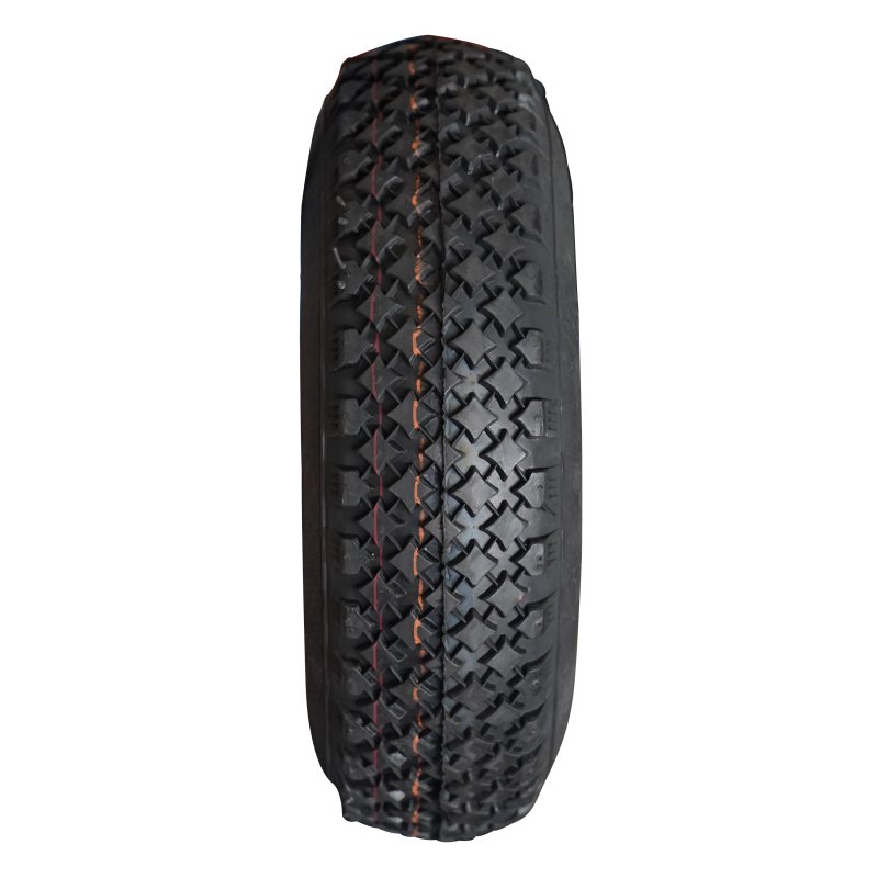 pneu + roue 4.00-4 2.10x4 ET0 roulement à rouleaux Ø25 NL75mm plastique V-6605 Rouge
