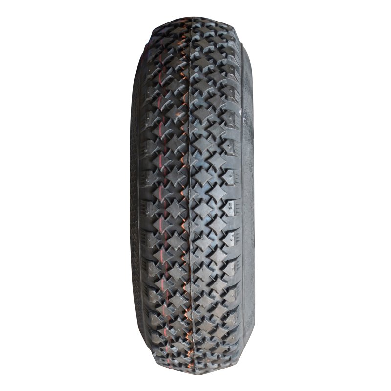 pneu + roue 4.00-4 2.10x4 ET0 roulement à rouleaux Ø25 NL75mm plastique V-6605 Rouge