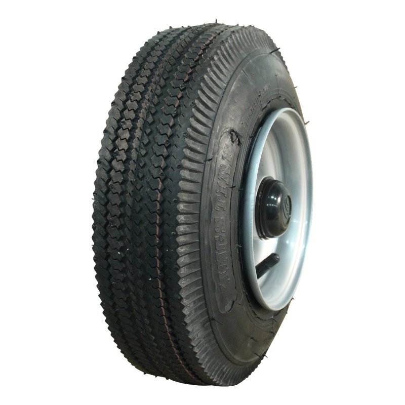 pneu + roue 4.10/3.50-6 4.50Ax6 ET0 NL75mm métal V-6603 gris argent