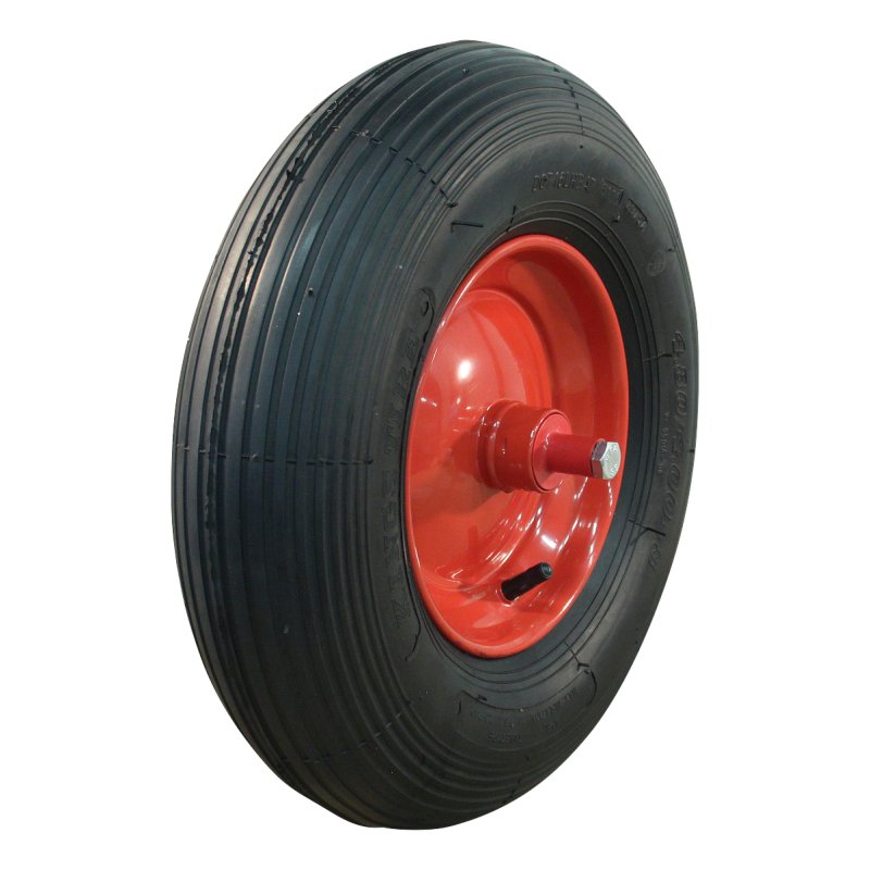 pneu + roue 4.80/4.00-8 2.50Ax8 ET0 NL106mm métal S-2301 Rouge 130mm