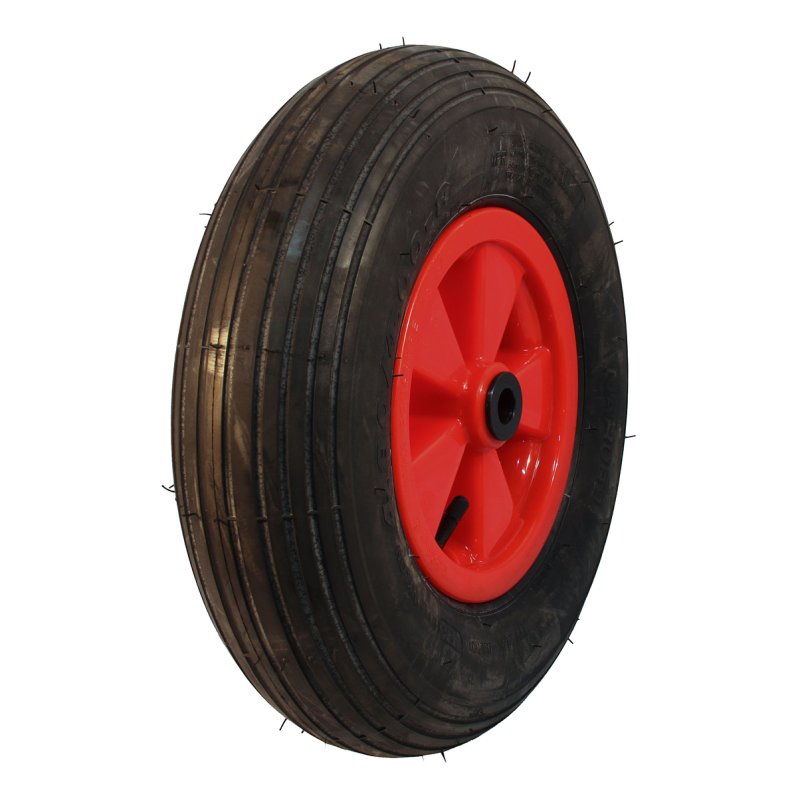 pneu + roue 4.80/4.00-8 2.50Ax8 ET0 NL75mm plastique S-2301 Rouge