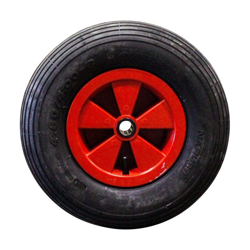 pneu + roue 4.80/4.00-8 2.50Ax8 ET0 NL75mm plastique S-2301 Rouge
