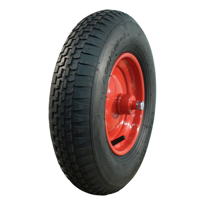 pneu + roue 4.80/4.00-8 2.50Ax8 ET0 NL96mm métal V-6635 Rouge 150mm