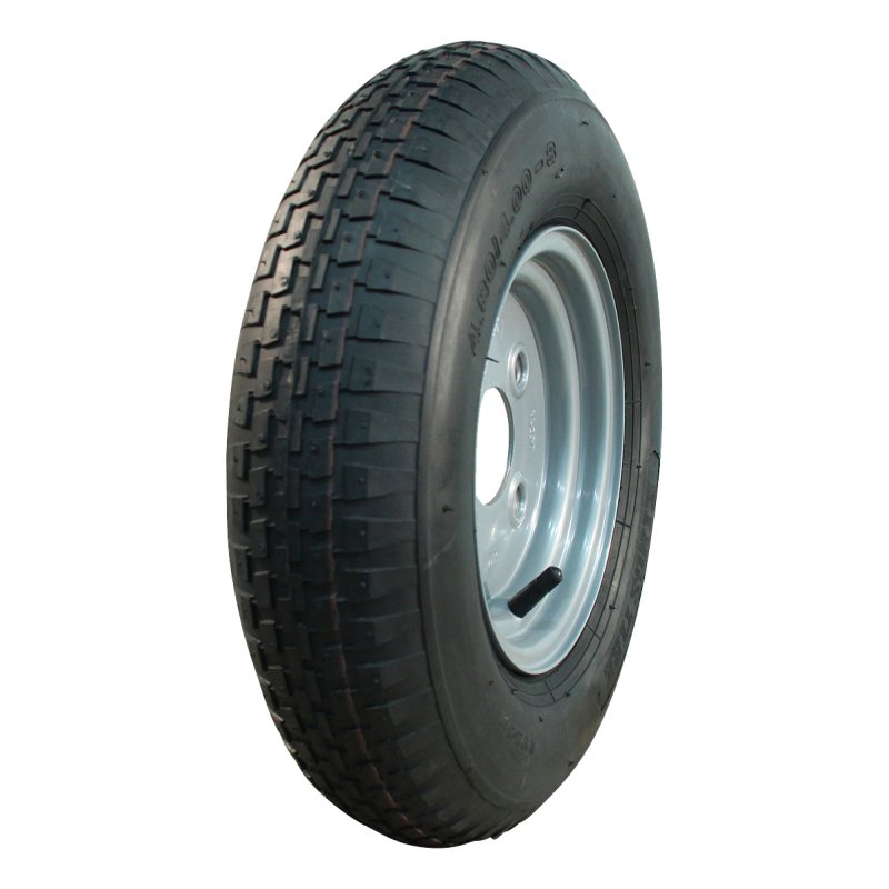 pneu + roue 4.80/4.00-8 2.50Ax8H2 ET-2 60/100/4 métal V-6635 gris argent