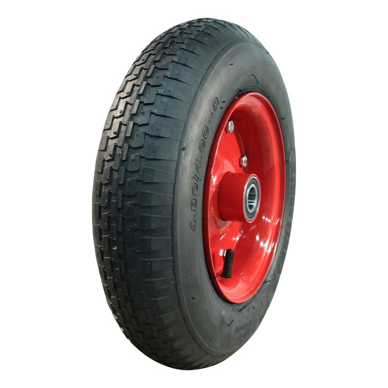 pneu + roue 4.80/4.00-8 3.00D-8 ET0 NL100mm métal V-6635 Rouge