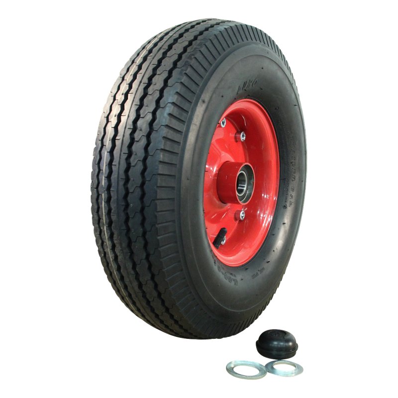 pneu + roue 5.00-8 3.00D-8 ET0 NL88mm métal HF-214 Rouge joint labyrinthe, intérieur 30/55