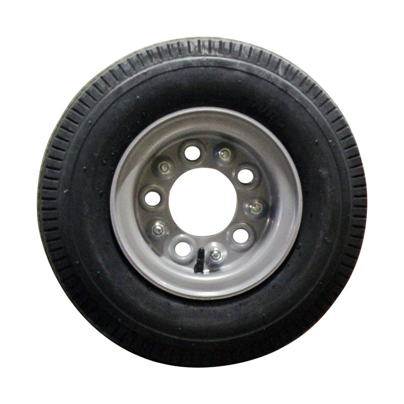 pneu + roue 5.00-8 4.33R-8 ET0 94/140/5 métal HF-214 gris argent