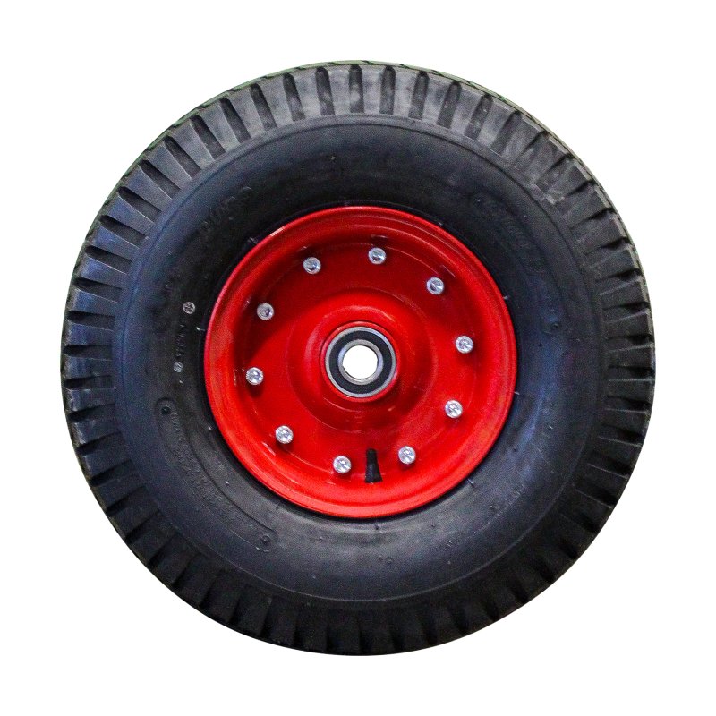 pneu + roue 6.00-9 4.00E-9 ET0 NL100mm métal HF-223 Rouge