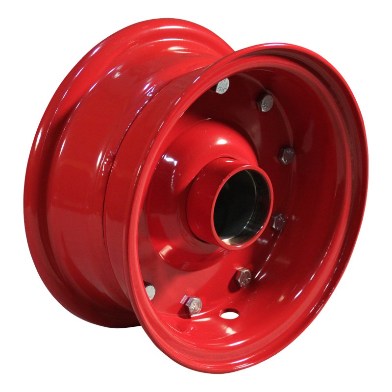 pneu + roue 6.00-9 4.00E-9 ET0 NL100mm métal V-6509 Rouge