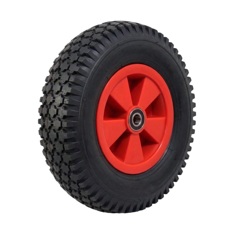 pneu + roue 4.80/4.00-8 2.50Ax8 NL75mm plastique S-2202 Rouge