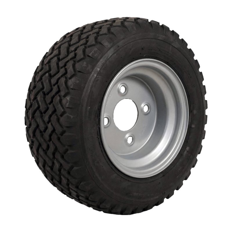 23x8.50-12 7.00Ix12H2 ET10 66,5/112/5 métal LG-306 gris argent pneu + roue + pas d'indication routière